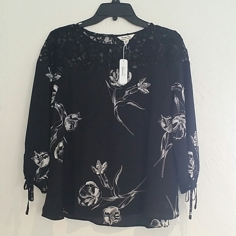 Black and White Blouse from Charming Charlie
